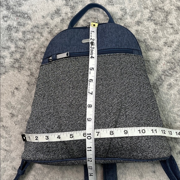 BAGGALLINI ANTI THEFT DENIM AND KNIT TRAVEL CONVERTIBLE BACKPACK SLING BAG RFID - Picture 8 of 14